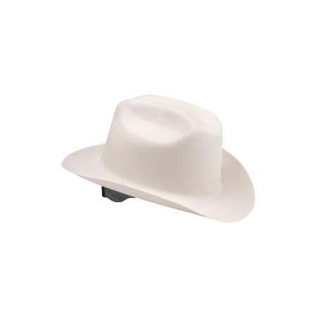 Sellstrom Manufacturing Jackson Safety Western Outlaw Safety Hard Hat, 4-Point Ratchet Suspension, HDPE, White, PK4 19500
